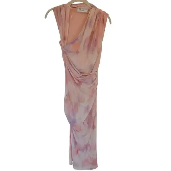 Misha Tillie Mesh Waterlily Print Midi Dress Size S - Picture 3 of 6